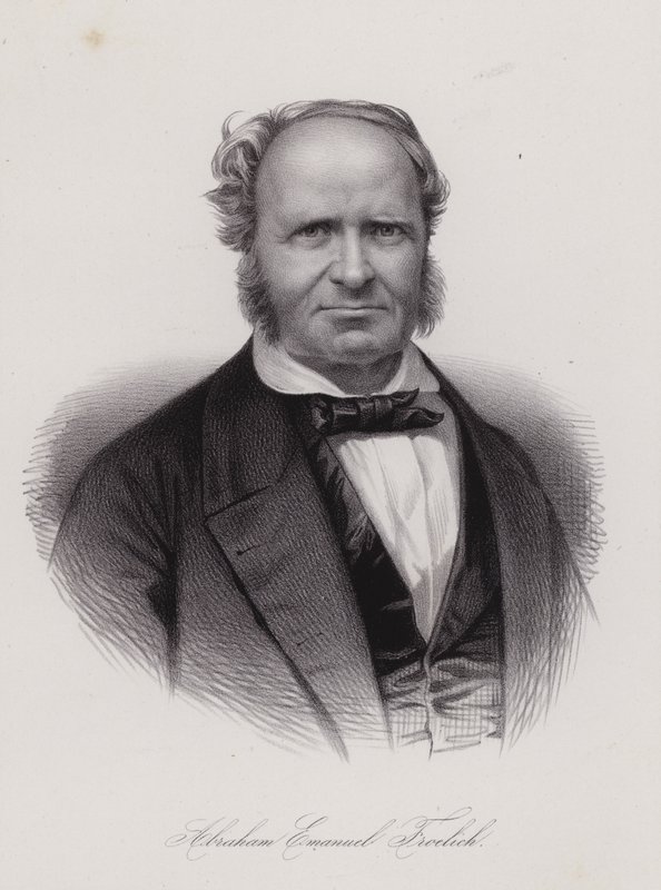 Abraham Emanuel Frohlich, poeta suíço (gravura) de Swiss School
