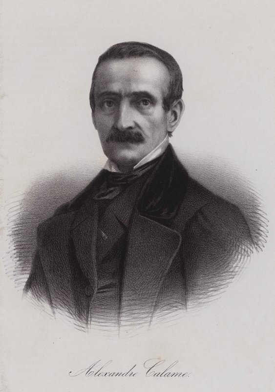 Alexandre Calame, pintor paisagista suíço (gravura) de Swiss School