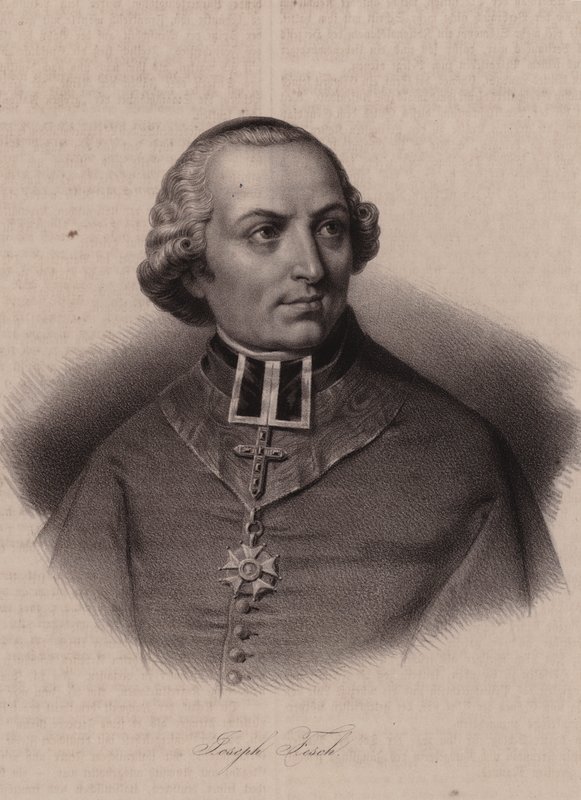 Cardeal Joseph Fesch, diplomata francês e Príncipe de França (gravura) de Swiss School