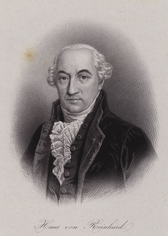 Hans von Reinhard, político suíço (gravura) de Swiss School