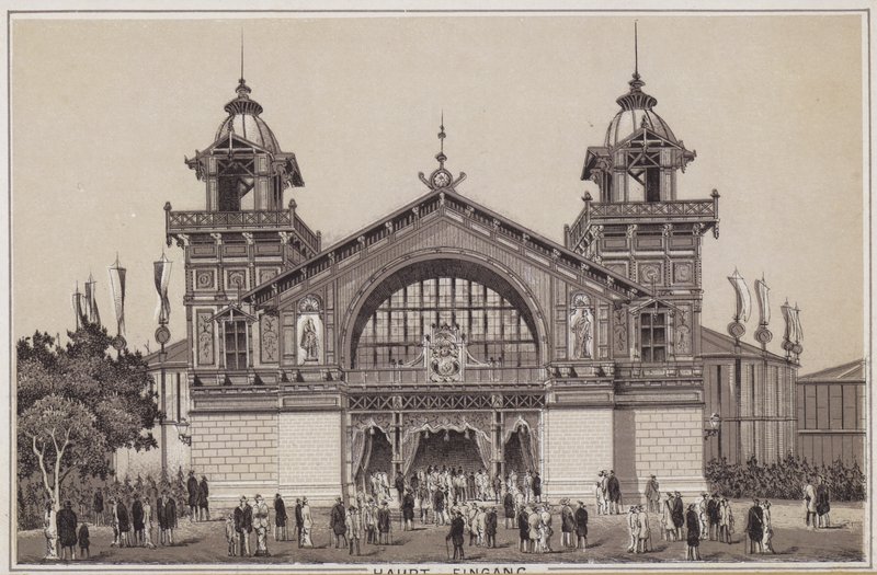 Entrada principal, Exposição Nacional Suíça, Zurique de Swiss School