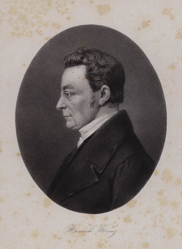 Heinrich Kunz, fabricante suíço de têxteis (gravura) de Swiss School