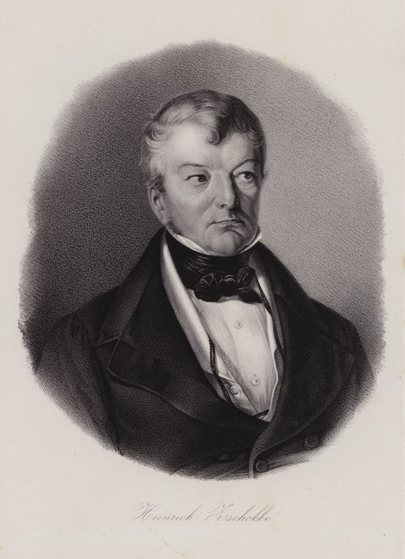 Heinrich Zschokke, autor e reformador suíço (gravura) de Swiss School