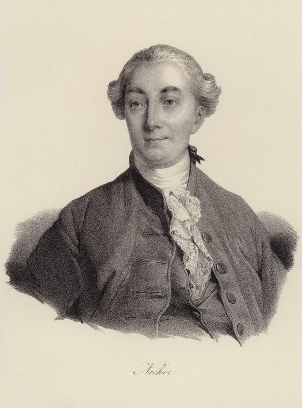 Jacques Necker, banqueiro suíço (gravura) de Swiss School