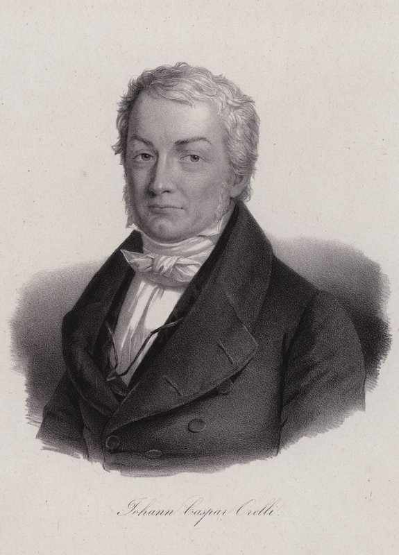 Johann Caspar von Orelli, estudioso clássico suíço (gravura) de Swiss School