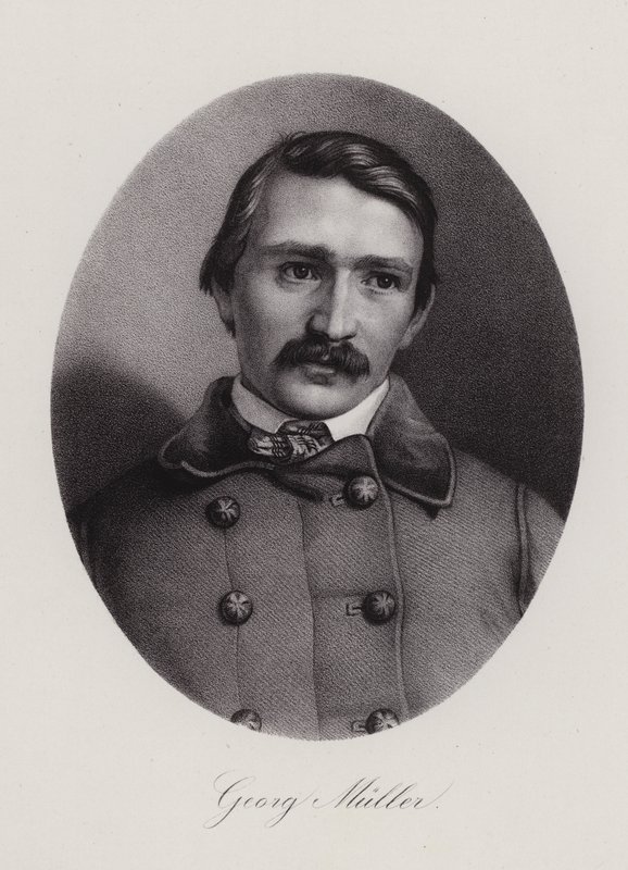 Johann Georg Mueller, arquitecto e pintor suíço (gravura) de Swiss School