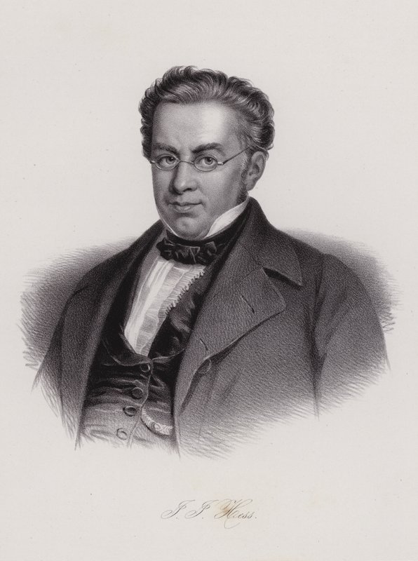 Johann Jakob Hess, jurista e político suíço (gravura) de Swiss School