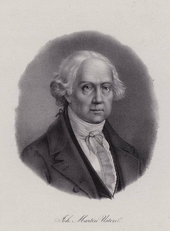Johann Martin Usteri, poeta suíço (gravura) de Swiss School