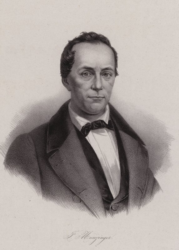 Josef Munzinger, político suíço (gravura) de Swiss School