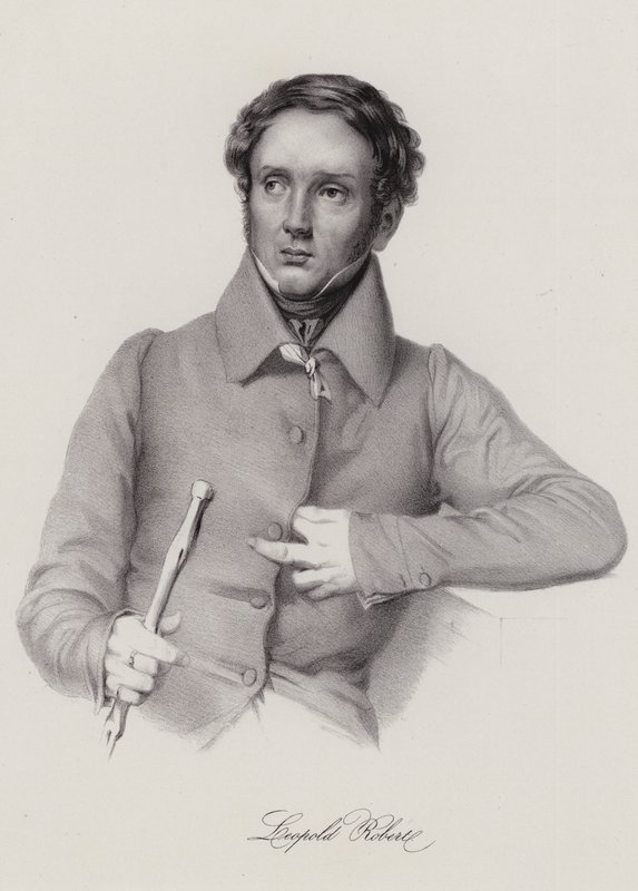 Louis Leopold Robert, pintor suíço (gravura) de Swiss School