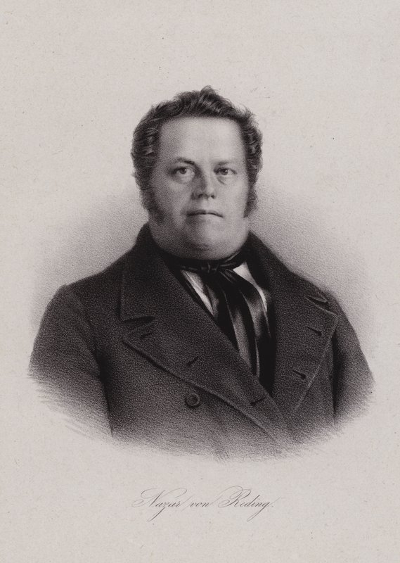 Nazar von Reding, político suíço (gravura) de Swiss School