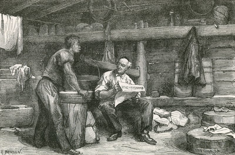 Cena em uma cabana de tomada de queijo de Swiss School