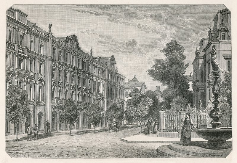A Bahnhofstrasse (rua da estrada de ferro), Zurique de Swiss School