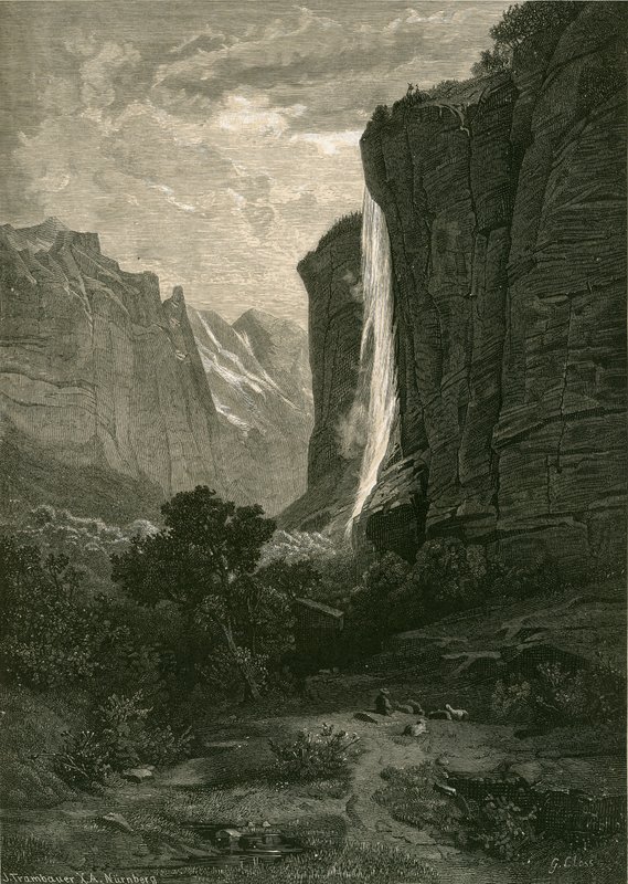 O Staubbach, no Vale de Lauterbrunnen de Swiss School