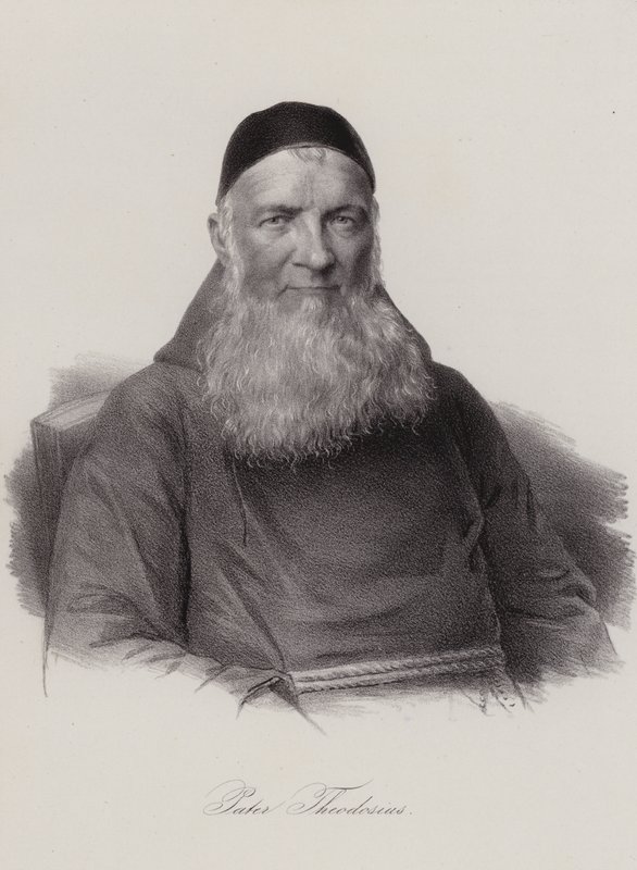Theodosius Florentini, sacerdote suíço e reformador social (gravura) de Swiss School