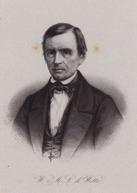 Wilhelm Martin Leberecht de Wette, teólogo e estudioso bíblico suíço de origem alemã (gravura) de Swiss School