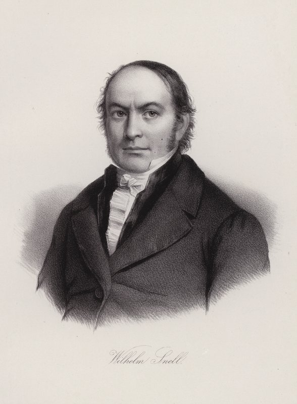 Wilhelm Snell, professor e político suíço (gravura) de Swiss School