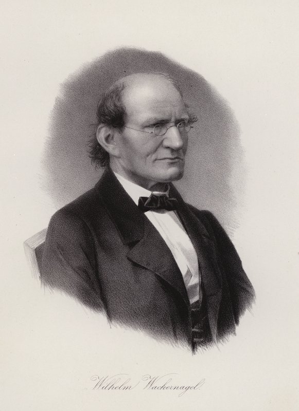 Wilhelm Wackernagel, filólogo germano-suíço (gravura) de Swiss School