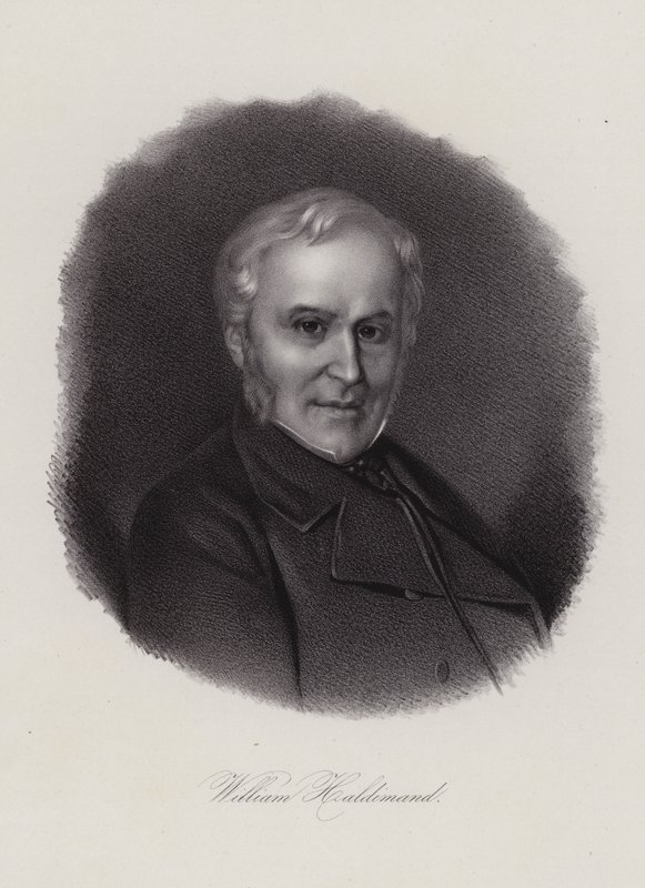 William Haldimand, político, banqueiro e filantropo inglês que viveu na Suíça (gravura) de Swiss School