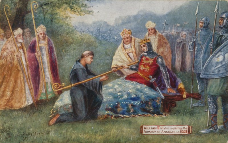 Guilherme II conferindo a primazia a Anselmo, 1093 de Sydney Herbert