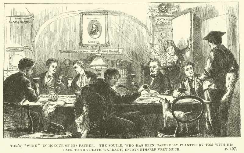 Ilustração para Tom Brown em Oxford por Thomas Hughes (gravura) de Sydney Prior (after) Hall