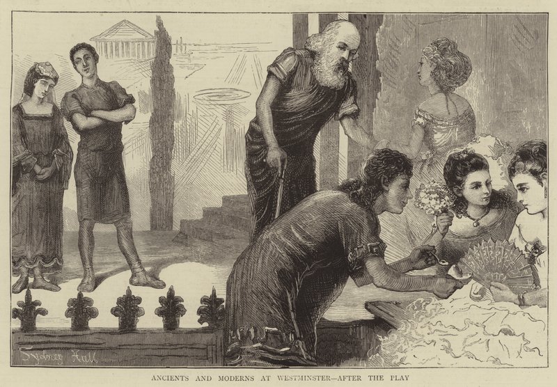 Antigos e Modernos em Westminster, após o jogo de Sydney Prior Hall
