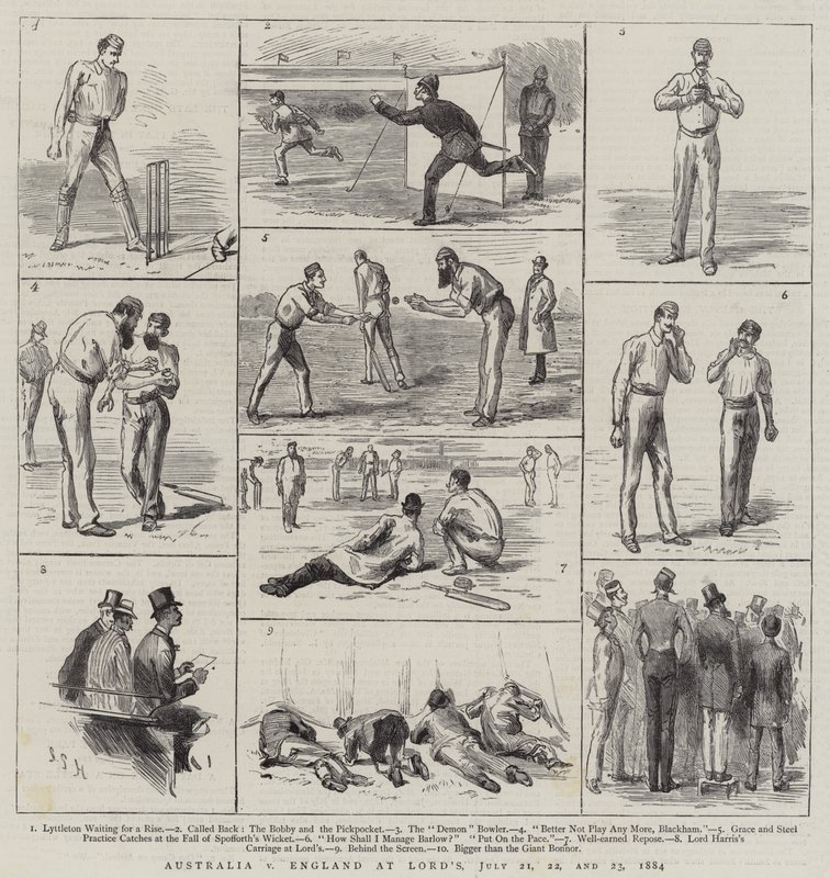 Austrália Versus Inglaterra no Lord&39;s, 21, 22 e 23 de julho de 1884 de Sydney Prior Hall
