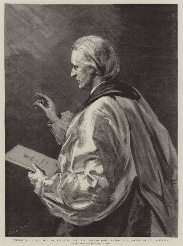 Celebridades do Dia, No XXXI, o Reverendíssimo Edward White Benson, DD, Arcebispo de Canterbury de Sydney Prior Hall