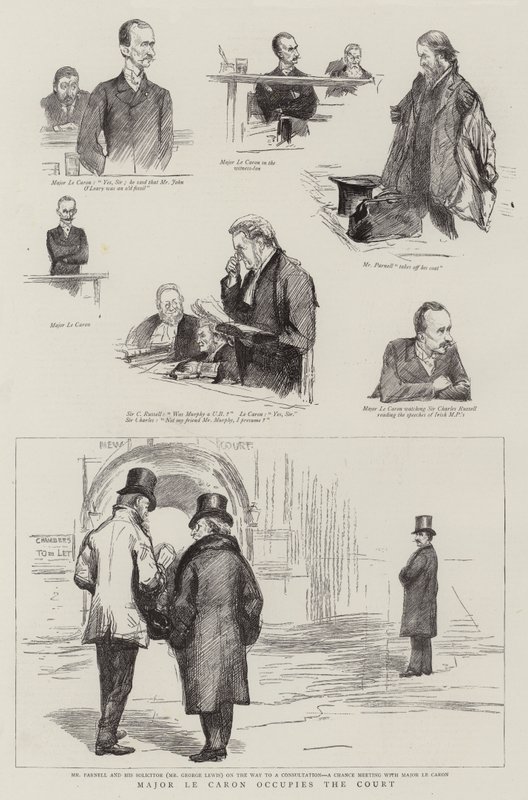 Major Le Caron ocupa o tribunal de Sydney Prior Hall
