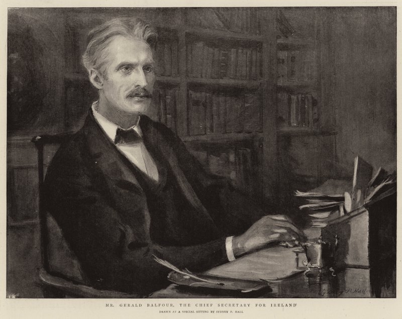 Sr. Gerald Balfour, o Secretário Principal da Irlanda de Sydney Prior Hall