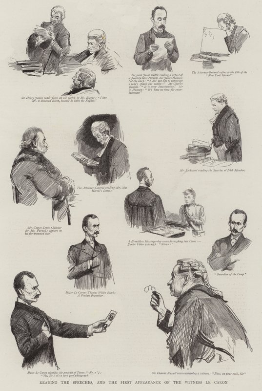 Lendo os Discursos e a Primeira Aparição da Testemunha Le Caron de Sydney Prior Hall
