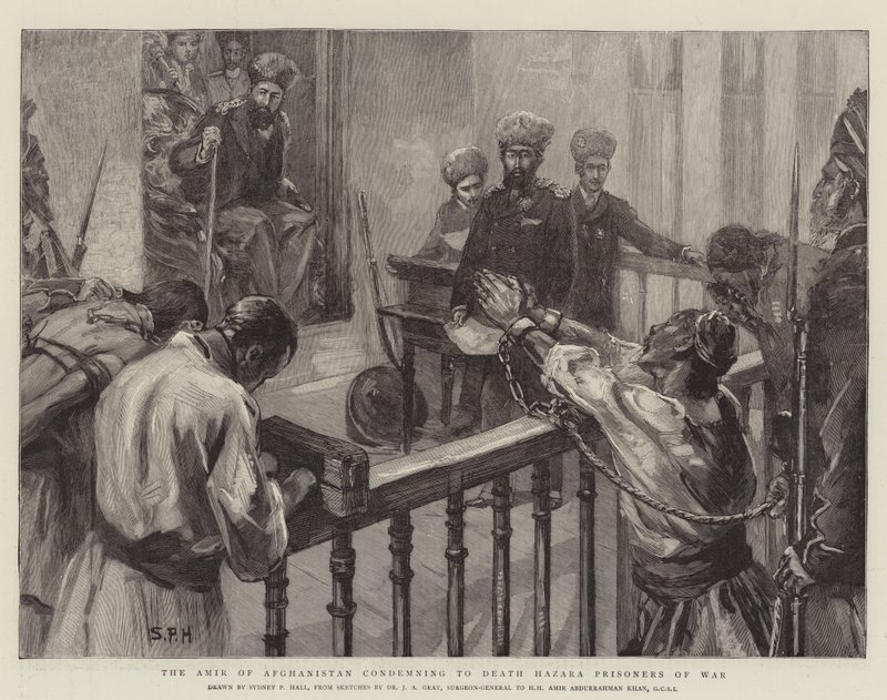 O emir do Afeganistão condenando à morte Hazara Prisioneiros de Guerra de Sydney Prior Hall