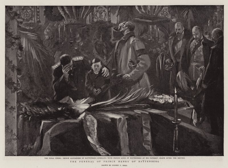 O funeral do príncipe Henry de Battenberg de Sydney Prior Hall
