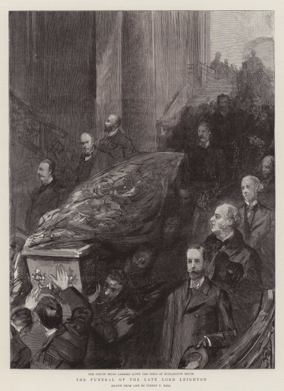 O funeral do falecido lorde Leighton de Sydney Prior Hall
