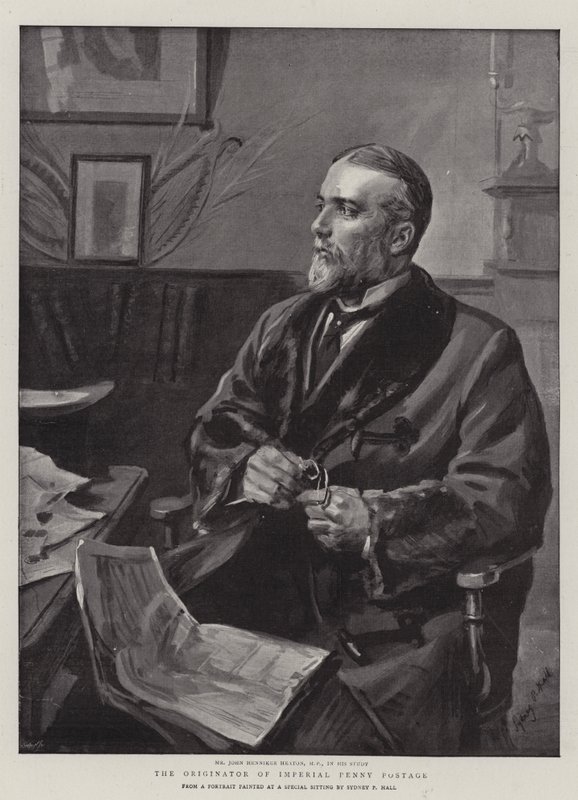 O originador da moeda de um centavo imperial selo de Sydney Prior Hall
