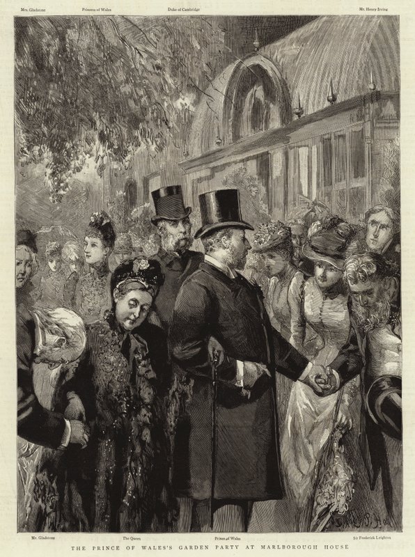 Festa de jardim do príncipe de Gales em Marlborough House de Sydney Prior Hall
