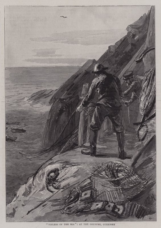 Toilers of the Sea, no Gouffre, Guernsey de Sydney Prior Hall