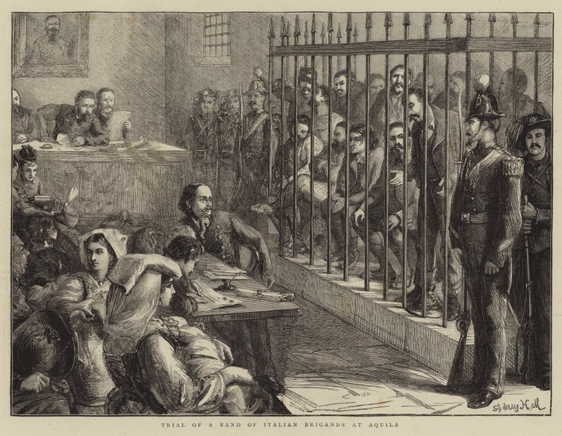 Prova de um bando de brigadistas italianos em Aquila de Sydney Prior Hall