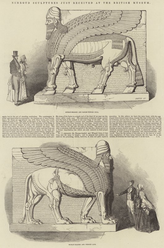 Nimroud esculturas acaba de receber no Museu Britânico de T. D. Scott