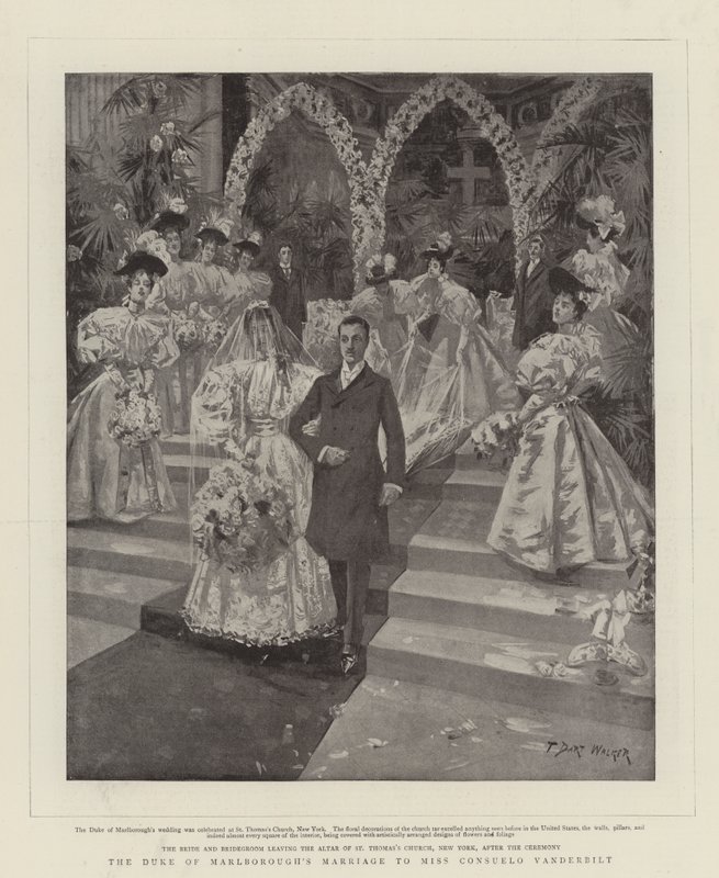 O casamento de Duque de Marlborough com a senhorita Consuelo Vanderbilt de T. Dart Walker
