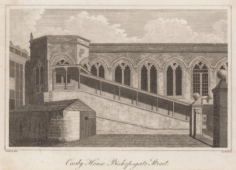 Crosby Hall, Bishopsgate Street, Londres de T. Prattent