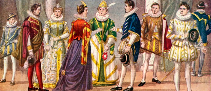Vestido italiano do século XVI de Tancredi Scarpelli
