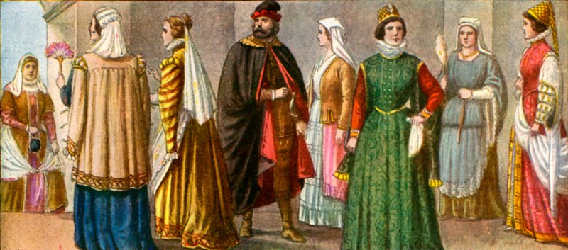 Vestido italiano do século XVI de Tancredi Scarpelli