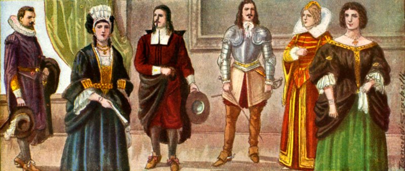 Vestido italiano do século XVII de Tancredi Scarpelli