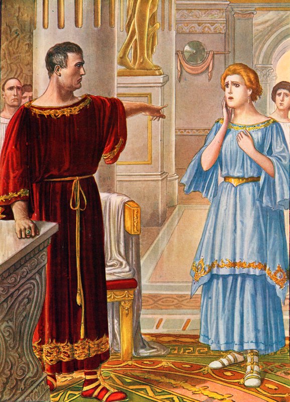 Augustus punindo sua filha Julia de Tancredi Scarpelli
