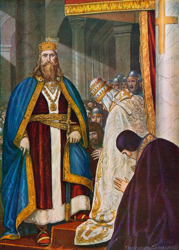Carlos Magno coroou o imperador romano no dia de Natal 800 de Tancredi Scarpelli