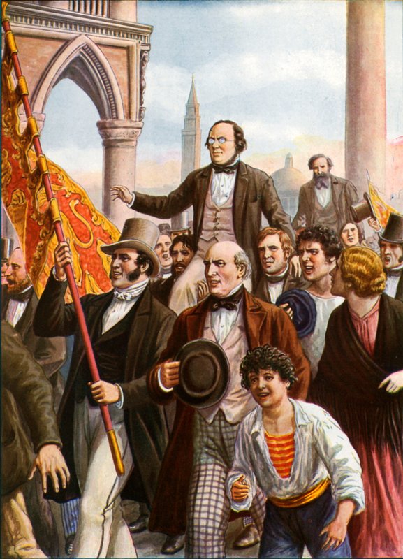 Daniele Manin e Niccolo Tommaseo libertados da prisão 18 de março de 1848 de Tancredi Scarpelli