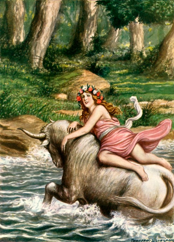 Europa no touro de Tancredi Scarpelli