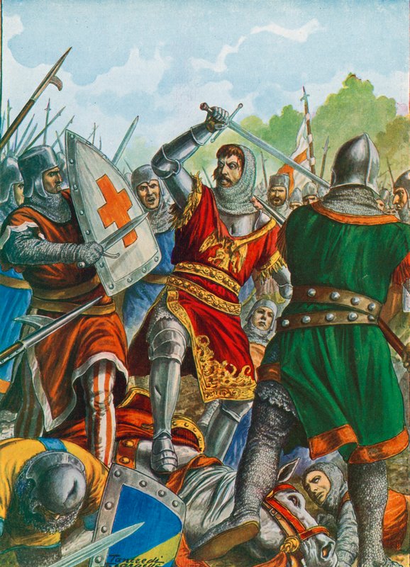 Ezzelino III da Romano capturado perto de Bergamo em 1259 de Tancredi Scarpelli