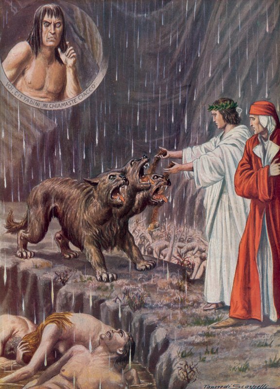 Ilustração para a Divina Comédia de Dante de Tancredi Scarpelli